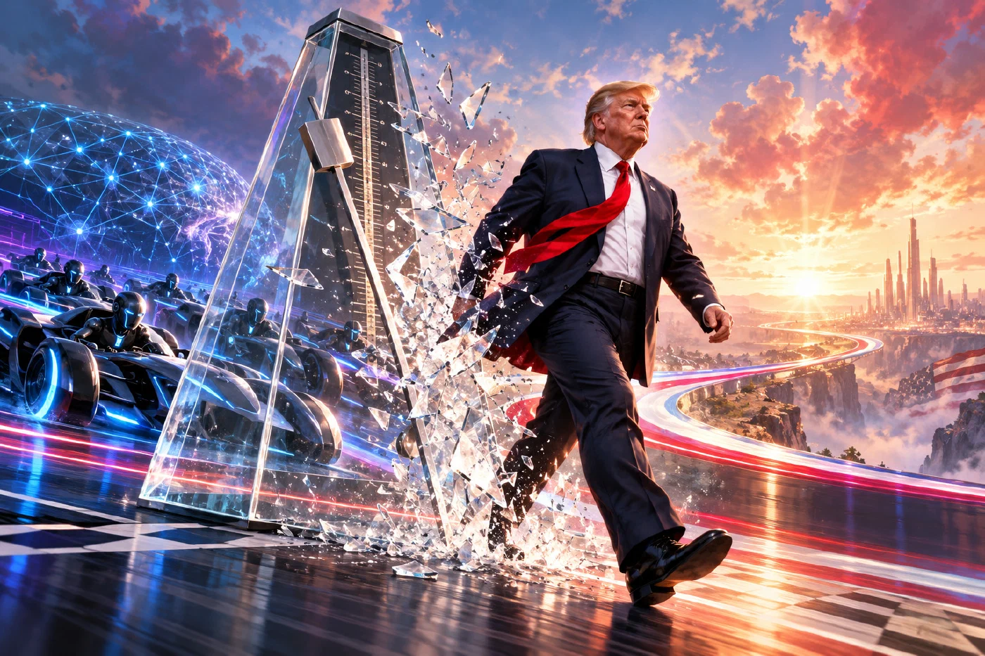 Trump Smashes the 'Paced' Frontier AI Race With a Dose of MAGA Optimism