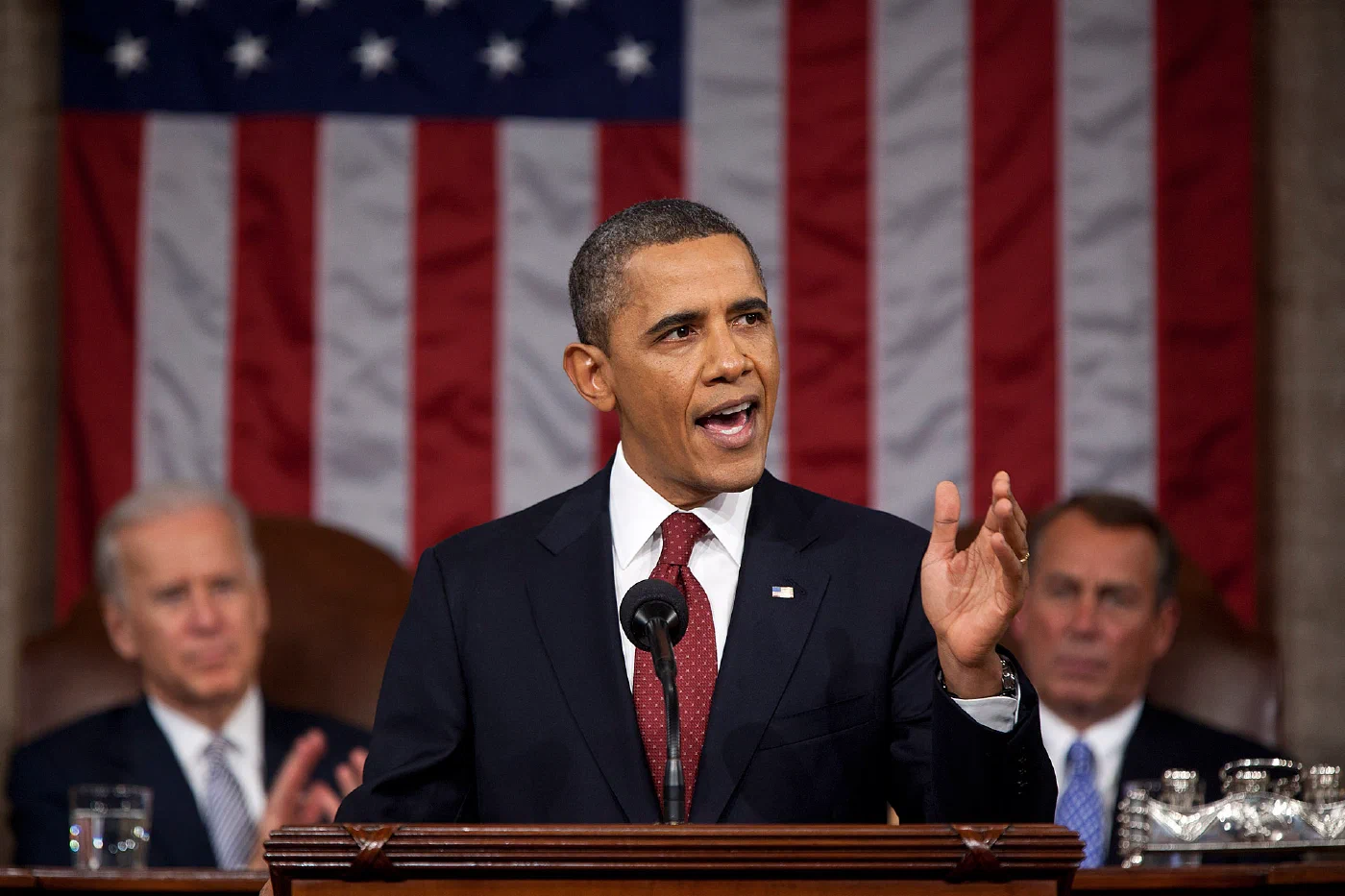 President Barack Obama delivering the 2012 State of the Union address